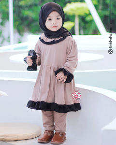 Lana Oneset By Lilbi l Baju Muslim Anak l Set Pakaian Anak Perempuan | OneSet Anak Kekinian | Setelan Anak Cewek