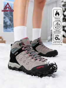 HUMTTO | Womens Winter Hiking Snow Boots High-Top Fleece-Lined Thermal Cushioning Anti-Slip