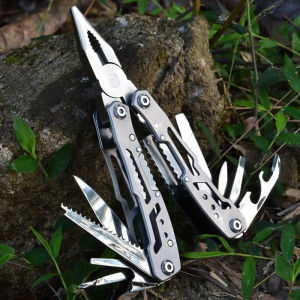 คีมมัลติฟังก์ชั่พับแบบพกพาเครื่องมือคีมมีดสแตนเลสกลางแจ้งยุทธวิธี Camping Survival Multitool ซ่อมเครื่องมือ