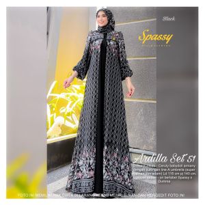 BAJU PESTA WANITA PREMIUM DRESS MAXI ARDILA SET HIJAB MAXY BY SPASSY