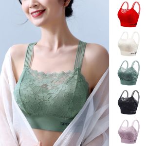 ALUN5 Lace Sport Bras with Chest Pad Solid Color Beauty Back Underwear Breathable Women Wrapping Vest Gym
