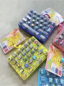 Bandai | Candy Color Keycap Keychain Cute Cartoon 26-key Aecompression Keyboard Toy Keyrings Fidgets Keycap Clicker Bag Pendant