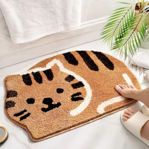 VIKAMA Cute Wool-Like Carpet for Entrance Hall Suitable for Door Mat Bathroom Floor Absorbent and Easy to Clean Home Decor