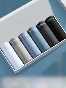 MiiOW | Mens Cotton Underwear Boxer Shorts Antibacterial Comfortable Breathable Pure Cotton Mid Waist Briefs Summer Collection