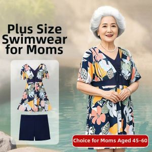 PH | Large Size Conservative Split-Design Swimsuit