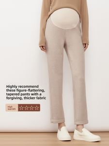 SELLYNEAR | Pregnancy Support Trousers with Herringbone Hem