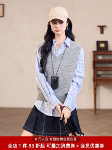 Versatile Plaid Shirt Inner Wear Layering Spring Autumn New Design Sensation Cotton Long Sleeve Button up Casual Loose Fit