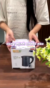 Ấm Siêu Tốc Mini 2 Lớp Giữ Nhiệt Bennix BN-006EK Dung Tích 06L- Bảo hành 12 tháng
