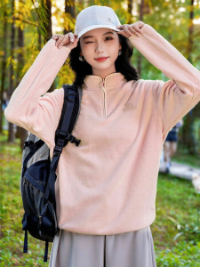 CAMEL | Thermal Hooded Fleece Jacket for Spring Autumn