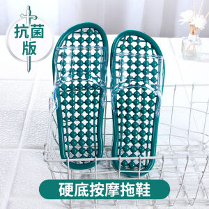 BesiTo Massage Bathroom Slippers Hollow Quick Dry Indoor Summer Couples Slippers Womens Open-Toe Slip-On PVC Comfortable