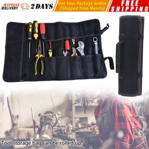 Roll Tool Bag Large Wrench Roll Up Portable Pouch Bag 22 Pockets Kit for Electricians Mechanics(Not Including Any Tools Tools-Roll-Bag