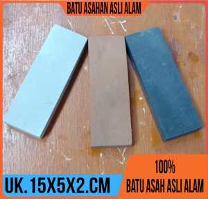 batu asah terbaik pengasah pisau satu set isi tiga biji batu dengan grit berbeda