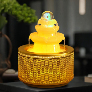 YISHI | Prosperity Attracting Flowing Water Crystal Ball Tabletop Ornament