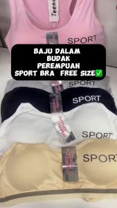 Sport Bra Budak Kain Cotton Berkualiti Murah Free Size/Teenager sport bra
