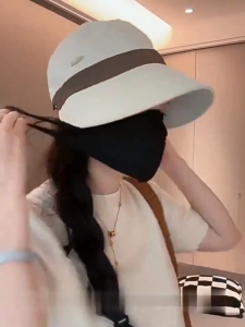 MI-P646 Topi Anti UV Bahan Adem Pelindung Matahari Gaya Modern Topi Wanita Korea Fashion Dengan Kait