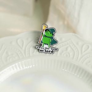 twas the tism mlord Enamel Pins Funny Frog Brooches Lapel Badges Cartoon Animal Quotes Jewelry Gift for Friends