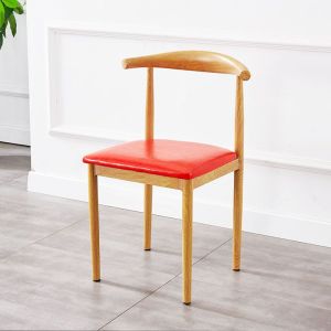 Nordic Style Iron Art Simulation Solid Wood Cow Horn Chair Dining Chair Study Desk Stool Bedroom Home Use Student Learning Chair