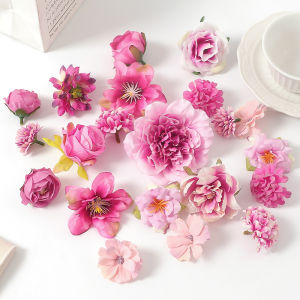 21Pcs Artificial Flowers Silk Rose Fake Flowers for Home Room Decor Wedding Decoration DIY Craft Gifts Garland Wall Accessories