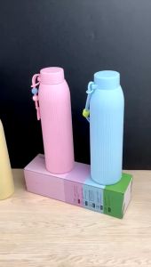 BOTOL MINUM KACA MACARON 400ML