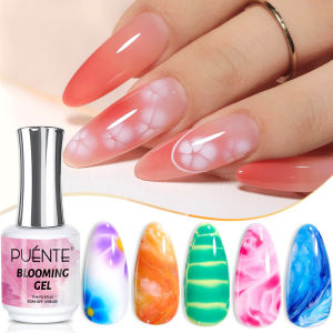PUENTE 15ML Blooming Gel Nail Polish Spreading Effect For Marble Watercolor Floral Nail Art Soak Off UV Blossom Gel For Manicure