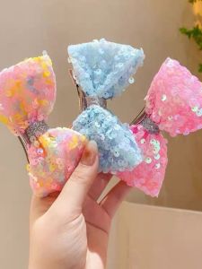 ระยิบระยับผีเสื้อ Knot Hairpins สําหรับสาว Handmade เงาเลื่อม Barrette เด็ก < Ne1> Illuminated อุปกรณ์เสริมผม