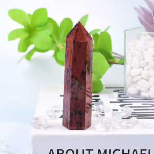 1Pc 50-80mm Natural Red Obsidian Polished Crystal Point Healing Stone Obelisk Quartz Wand Beautiful Ornament For Home Decoration