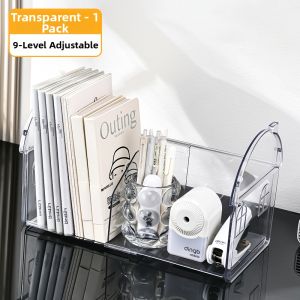 Adjustable Desktop Acrylic Bookshelf Organizer