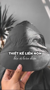 [Size 1M6 Dài] Áo Mưa 1 Người Vải Da Cá Chống Thấm Size 1M6 1M4 1M2 Áo Mưa Bít Có Mũ Dây Rút (Hàng Xưởng Việt Nam)