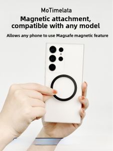 Motimelata MagSafe Phone Stand DIY Mobile Phone Holder Airbag Sticky Magnetic Ring Transformable Stainless Steel Mobile Phone Bracket