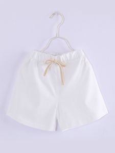 Quần Short Trắng Cho Trẻ Em Mùa Hè Rộng Rãi Thoải Mái Cotton Phong Cách Hoạt Hình Quần Áo Trẻ Em Mẫu Giáo