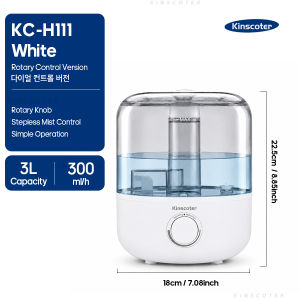 Kinscoter 3L Air Humidifier Professional Large Capacity Home Air Humidifiers Desktop Water Mist Diffuser with Remote Control