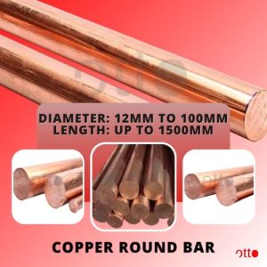 Copper Pure Copper Round Bar - 1-1/2" & 2" diameter (Length: 2 inches)