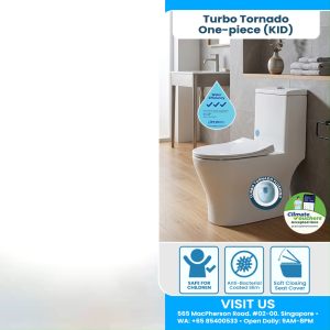 Children toilet bowl with turbo tornado flushing