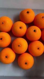Simulated Orange Stress Ball Squishy Squeeze Ball DIY Handmade ASMR Sensory ADHD Anti Stress Relief Fidget Toys with Crisp sound