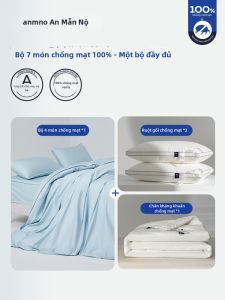 Anmino | Bộ Đồ Chăn Giường Bằng Cotton Sạch Chống Khuẩn Nhà Bụi