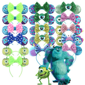 New Cute Monsters Inc Minnie Mouse Ears Headband Minnie Cartoon Cosplay Mouse Hairband Kid Festival Party Women Hair Accessories