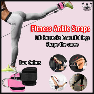 Fitness Ankle Straps 1PC Adjustable D-Ring Support Cuffs Gym Leg Strength Workouts Straps Adjustable Ankle Weight Leg Training Brace Hip Abductors Leg For Cable Machine 健身脚踝带