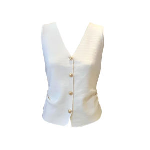 YUEZHONGWEI | Elegant Red V-neck Sleeveless Vest for Summer