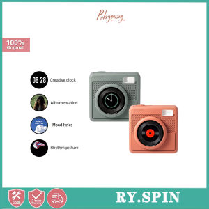 RubYoung RY Spin สปินบลูทูธลำโพงบรรยากาศการหมุนลำโพงหน้าจอวงกลมขนาดเล็กอัลบั้มรูปอิเล็กทรอนิกส์ Hoto ระบบเสียงแบบพกพา