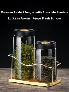 CRISTALGLASS | Vacuum Sealed Portable Tea Canister Small