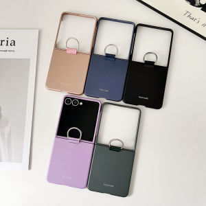 เคสโทรศัพท์มือถือแบบแข็ง D-Ring สำหรับ Z Flip 7 ดีไซน์เรียบหรู ป้องกันรอยเปื้อน ป้องกันลายนิ้วมือ เคส Samsung Galaxy Z Flip7 บางเฉียบ ทนทานต่อการตกกระแทก พร้อมขอบยกสูง