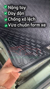 Thảm lót sàn xe Vinfast Van- Cao su đúc nguyên khối Không mùi Đế gai chống trượt Hàng xịn chuẩn theo xe