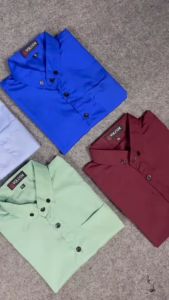 KEMEJA POLOS ANAK-ANAK LAKI-LAKI LENGAN PENDEK DAN PANJANG WARNA LILAC BAHAN KATUN USIA 1-14 TAHUN