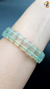 Graduation Grade Rare Green Aquamarine Blue Needle Shou Pai Bracelet