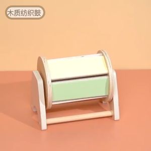 MALOTOYS - Montessori Apparatus Pastel Object Permanence Spinning Drum Coin Box Drawer Ball Three Color Ball Drawer Macaroon Color Toddler Wooden Box Sensory Toys Sonsorial Aparatus Kayu Bola Koin Laci Mainan Sensori Edukasi Montesori Aparatus Malo Toys