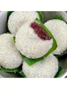 Handmade Ningbo Specialty Sesame Red Bean Paste Sticky Rice Cakes