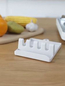 Tatakan Spatula & Rak Tempat Tutup Panci: Alas Sutil Untuk Alat Masak Dapur Bahan Plastik ABS