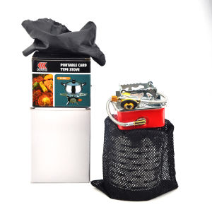 Foldable Mini Square Stove Portable Heater Cover Camping Cooking Utensil Ultra-Light Travel Cookware For Hiking Fishing