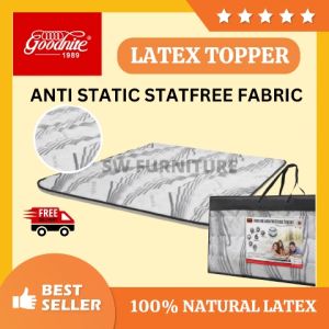 GOODNITE Statfree 100% Natural Latex Mattress Topper (Anti Static Fabric)