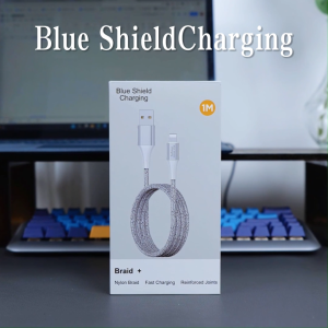 BlueShieldCharging 3A USB‑A to L Fast Charging Nylon Braided Data Cable For i14 i13 i12 and below